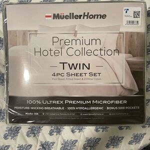 Premium Hotel Collection Twin Sheet Set - White